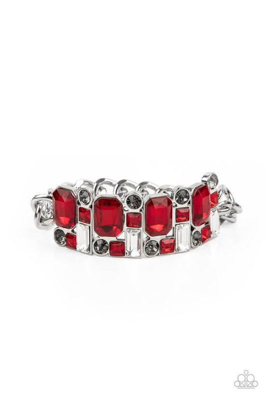 Urban Crest - Red - Paparazzi Bracelet Image