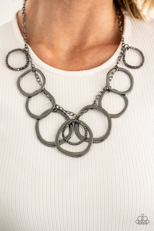 Dizzy With Desire - Black - Paparazzi Necklace Image