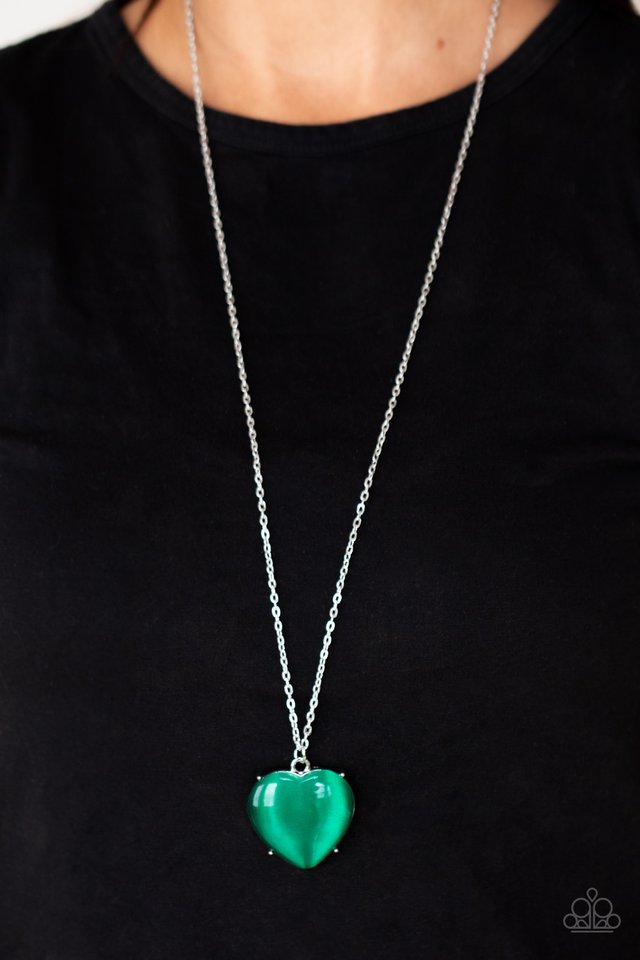 Warmhearted Glow - Green - Paparazzi Necklace Image