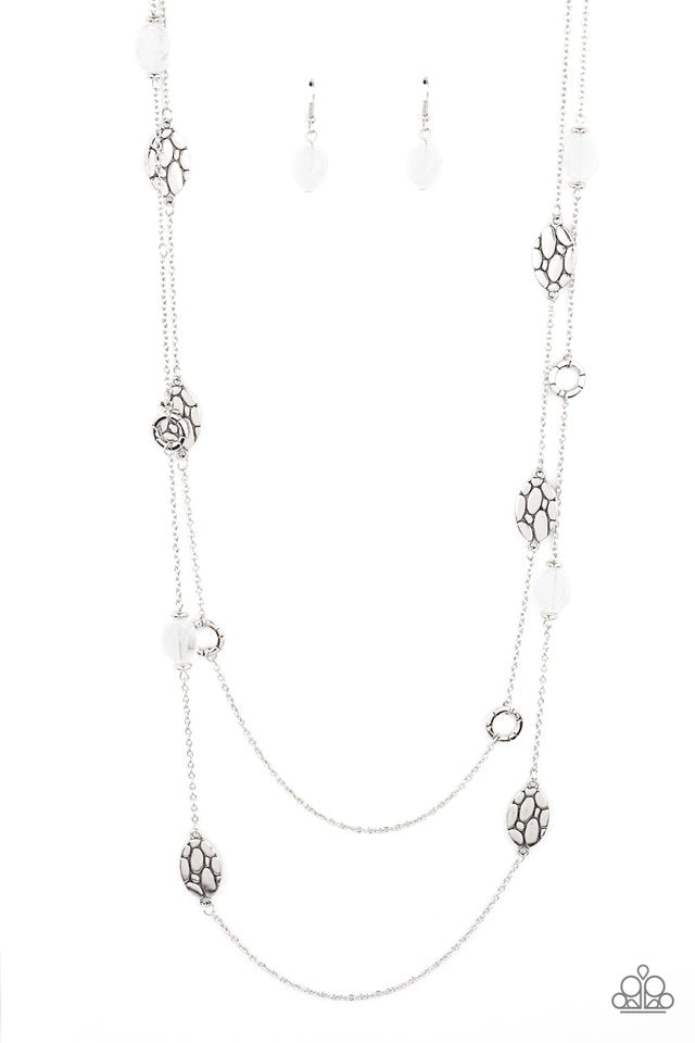 Cobble Creeks - White - Paparazzi Necklace Image