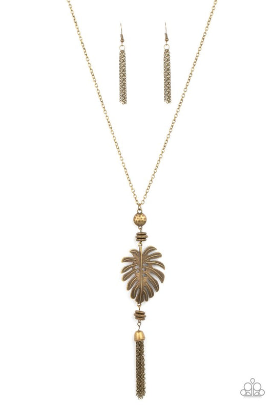 ​Palm Promenade - Brass - Paparazzi Necklace Image