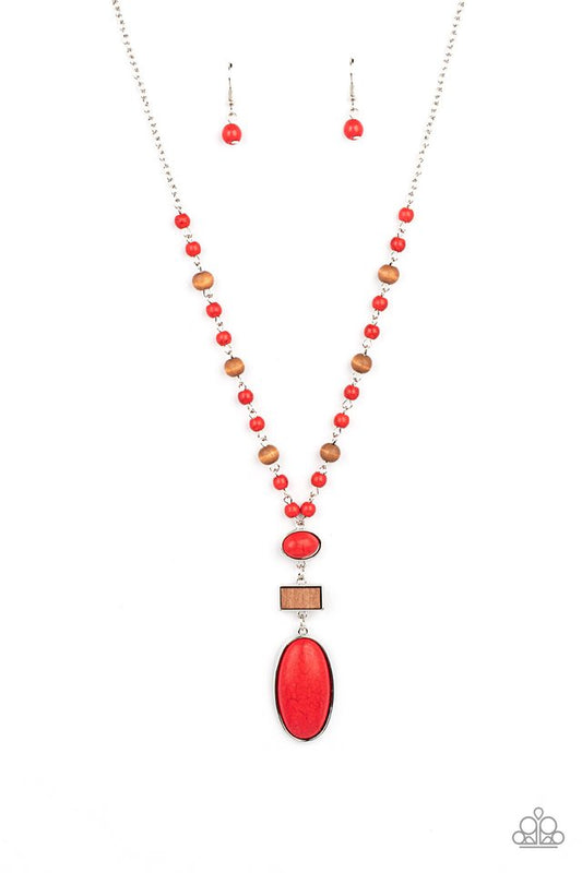 Naturally Essential - Red - Paparazzi Necklace Image