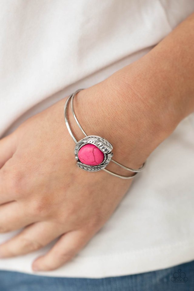 ​Living Off The BANDLANDS - Pink - Paparazzi Bracelet Image