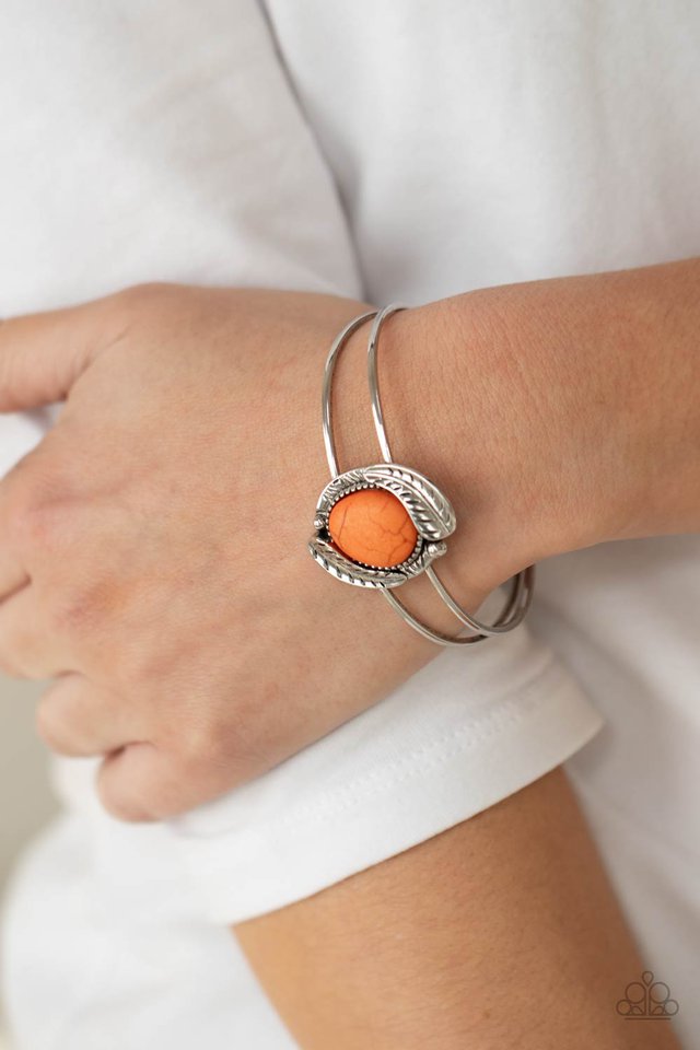 Living Off The BANDLANDS - Orange - Paparazzi Bracelet Image