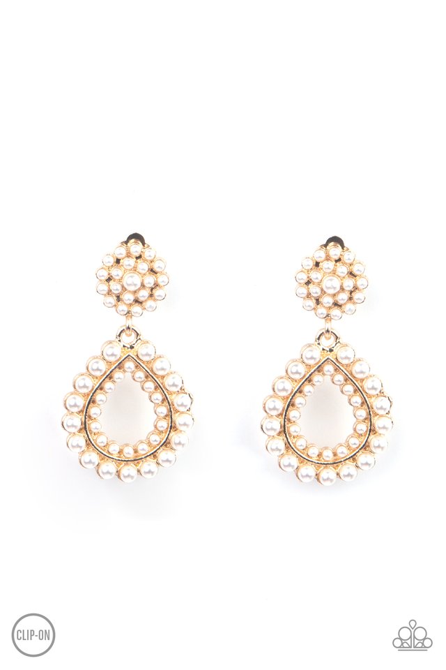 Discerning Droplets - Gold - Paparazzi Earring Image