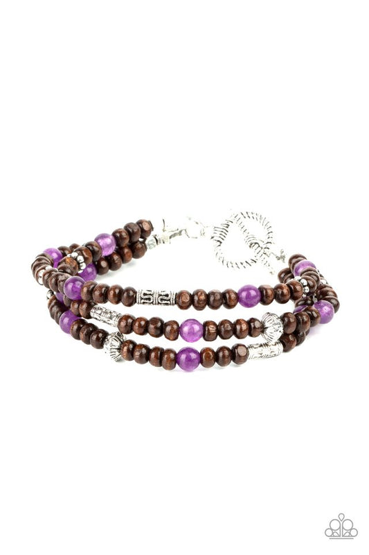 Woodsy Walkabout - Purple - Paparazzi Bracelet Image