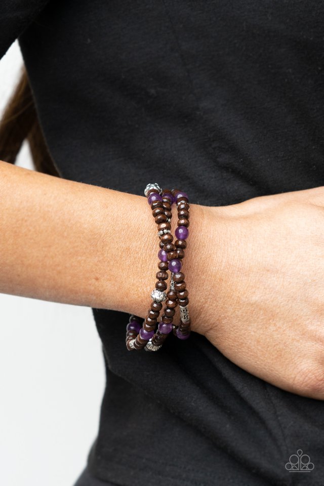 Woodsy Walkabout - Purple - Paparazzi Bracelet Image