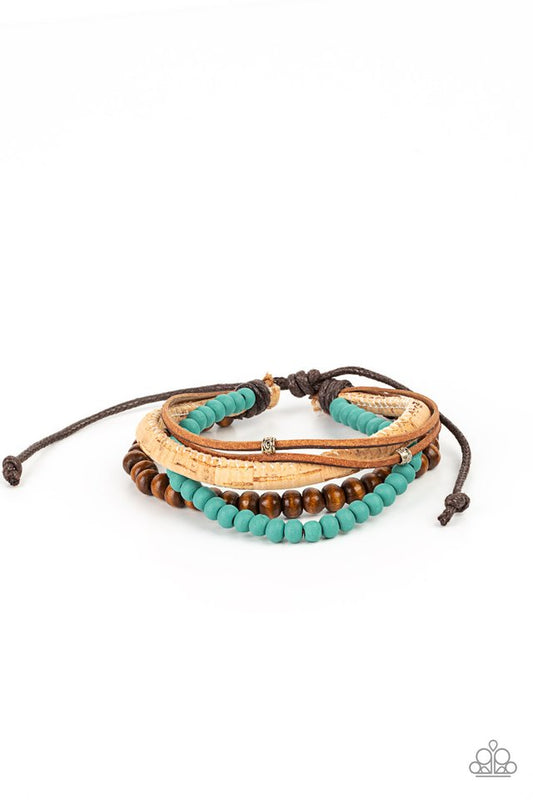 STACK To Basics - Blue - Paparazzi Bracelet Image