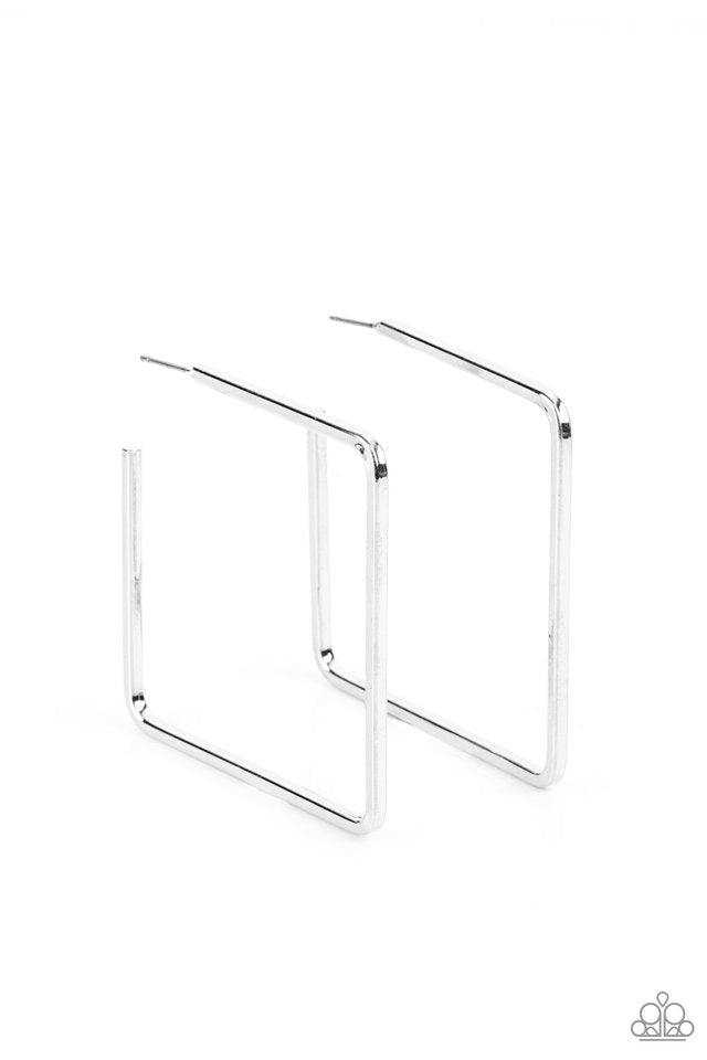 Material Girl Magic - Silver - Paparazzi Earring Image