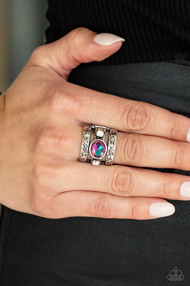 ​The GLEAMING Tower - Purple - Paparazzi Ring Image