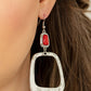 Material Girl Mod - Red - Paparazzi Earring Image