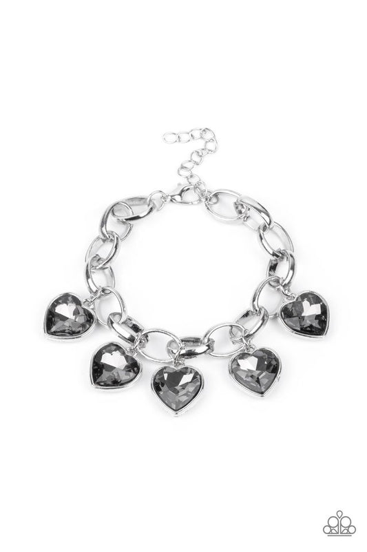 ​​Candy Heart Charmer - Silver - Paparazzi Bracelet Image