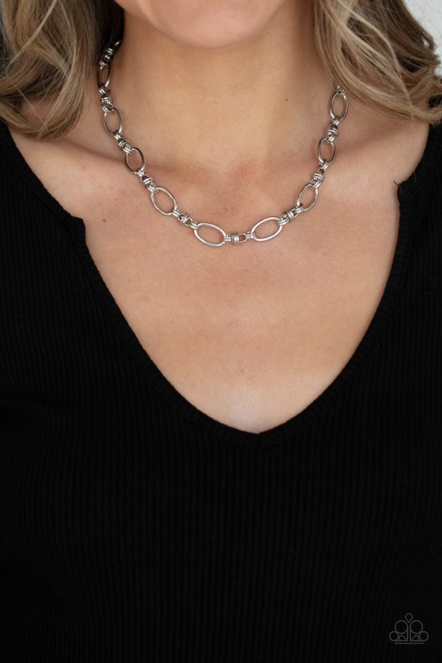 Defined Drama - Silver - Paparazzi Necklace Image