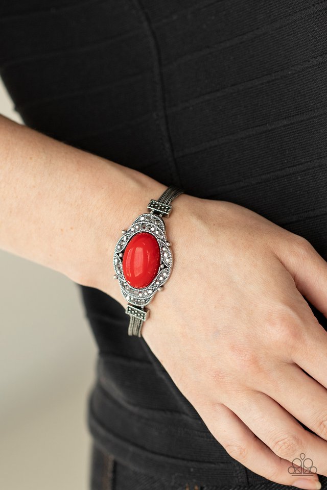 Top-Notch Drama - Red - Paparazzi Bracelet Image