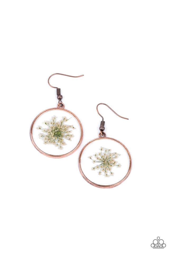 ​Happily Ever Eden - Copper - Paparazzi Earring Image