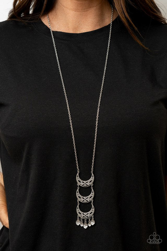 Half-Moon Child - Silver - Paparazzi Necklace Image