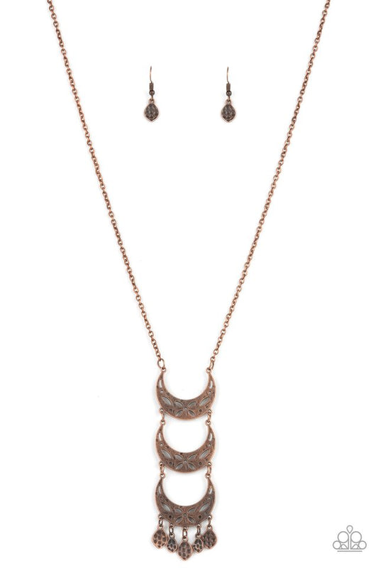 Half-Moon Child - Copper - Paparazzi Necklace Image