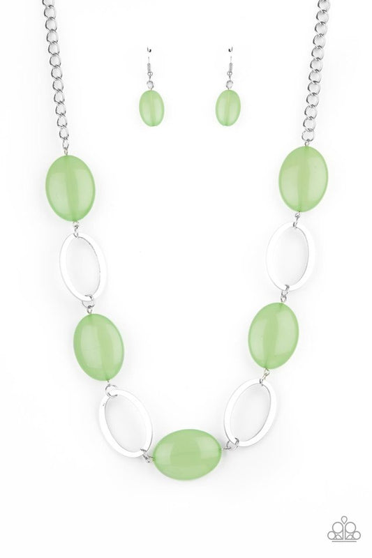 Beachside Boardwalk - Green - Paparazzi Necklace Image