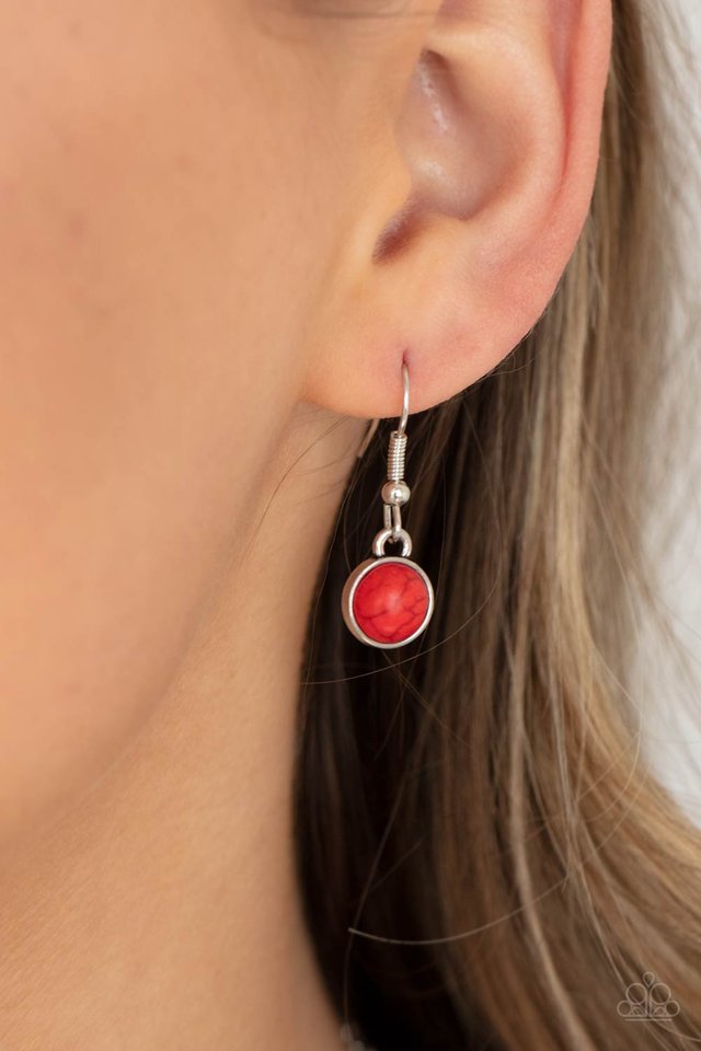 Heavenly Teardrops - Red - Paparazzi Necklace Image