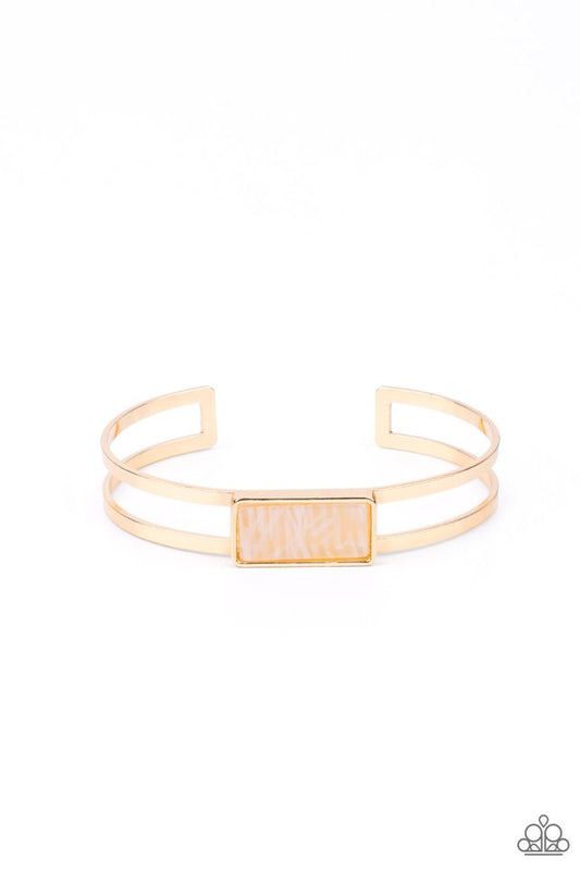 Remarkably Cute and Resolute - Gold - Paparazzi Bracelet Image