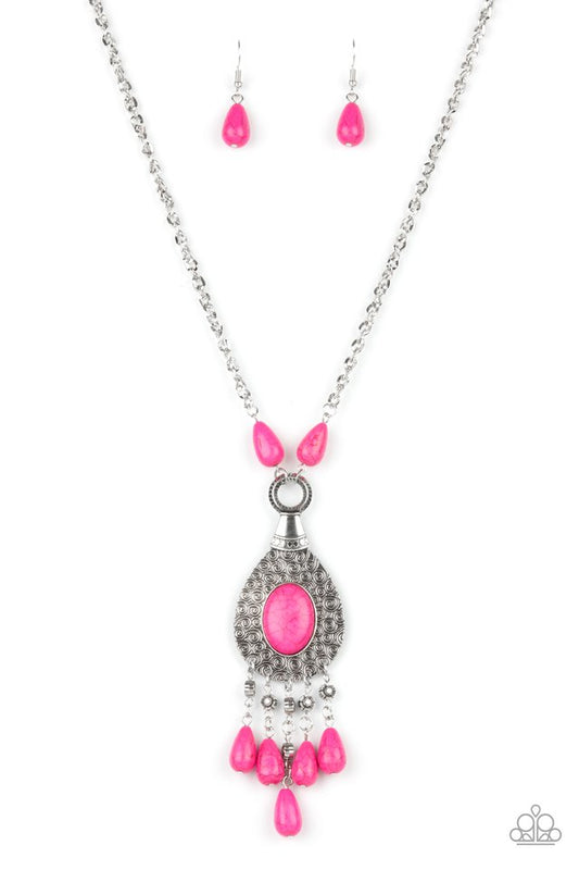 ​Cowgirl Couture - Pink - Paparazzi Necklace Image