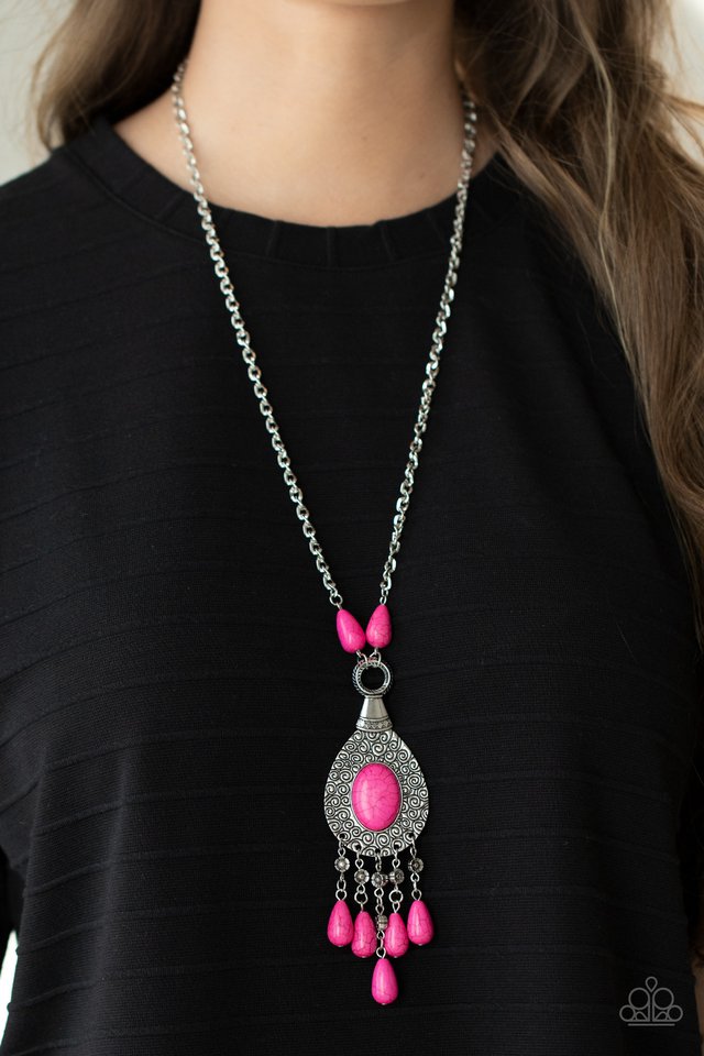 ​Cowgirl Couture - Pink - Paparazzi Necklace Image
