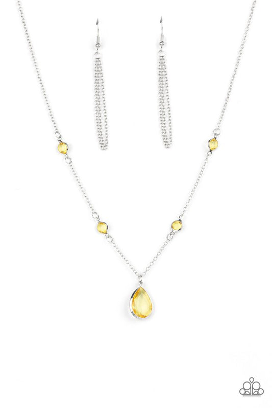 Romantic Rendezvous - Yellow - Paparazzi Necklace Image