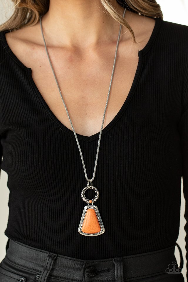 ​Stone Prairies - Orange - Paparazzi Necklace Image