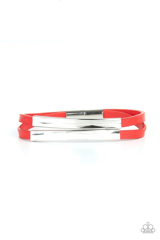 Dangerously Divine - Red - Paparazzi Bracelet Image