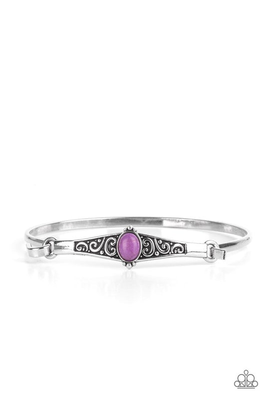 Stone Scrolls - Purple - Paparazzi Bracelet Image