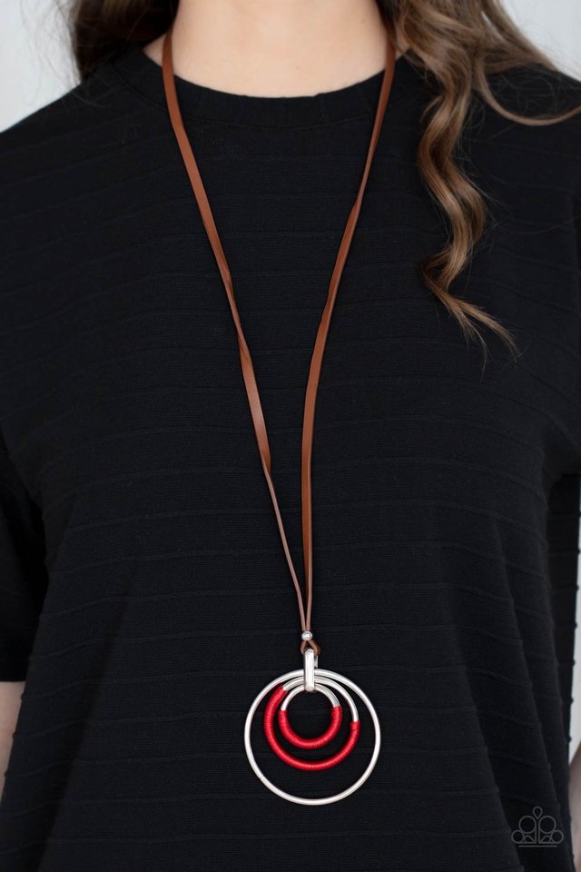 Hypnotic Happenings - Red - Paparazzi Necklace Image