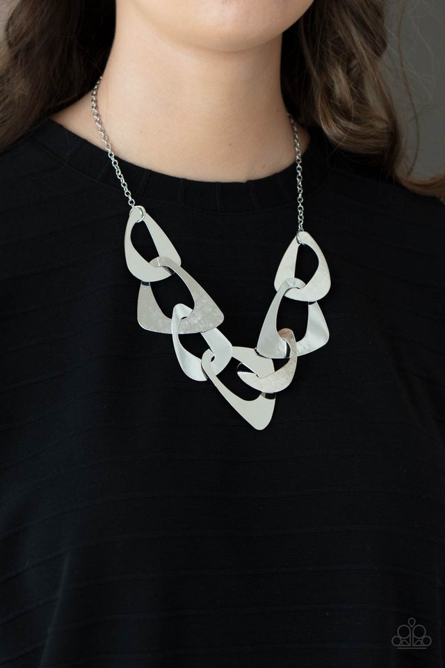 ​Guide To The Galaxy - Silver - Paparazzi Necklace Image