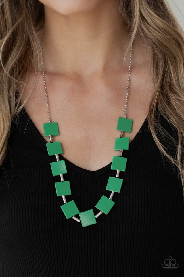 ​Hello, Material Girl - Green - Paparazzi Necklace Image