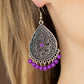 ​Blossoming Teardrops - Purple - Paparazzi Earring Image