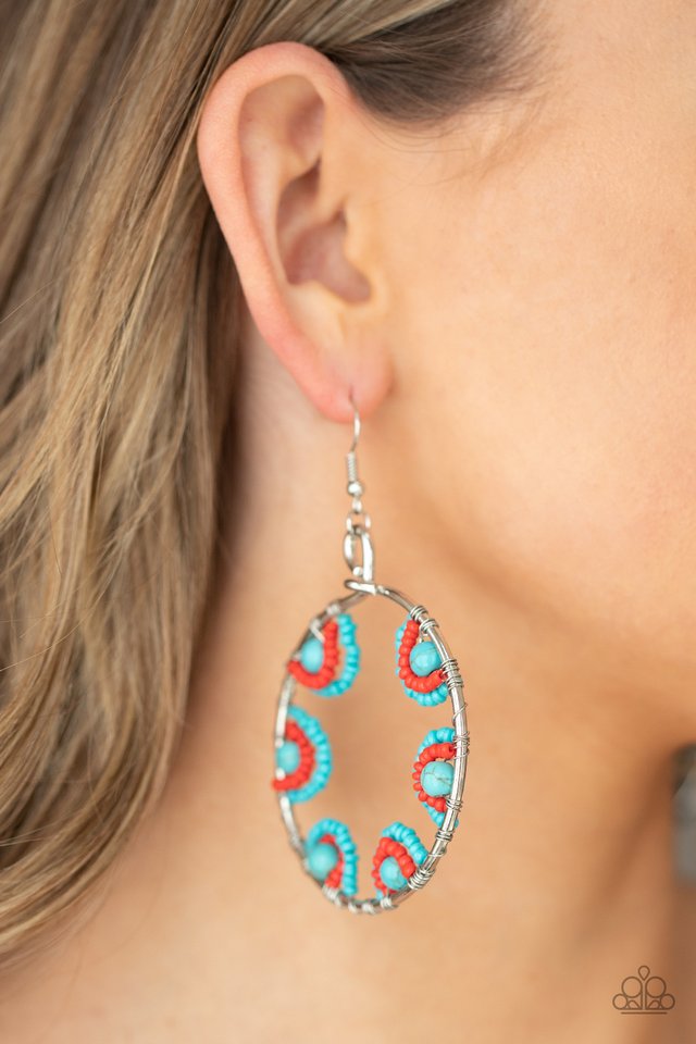 ​Off The Rim - Blue - Paparazzi Earring Image
