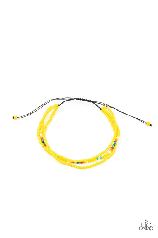 Basecamp Boyfriend - Yellow - Paparazzi Bracelet Image