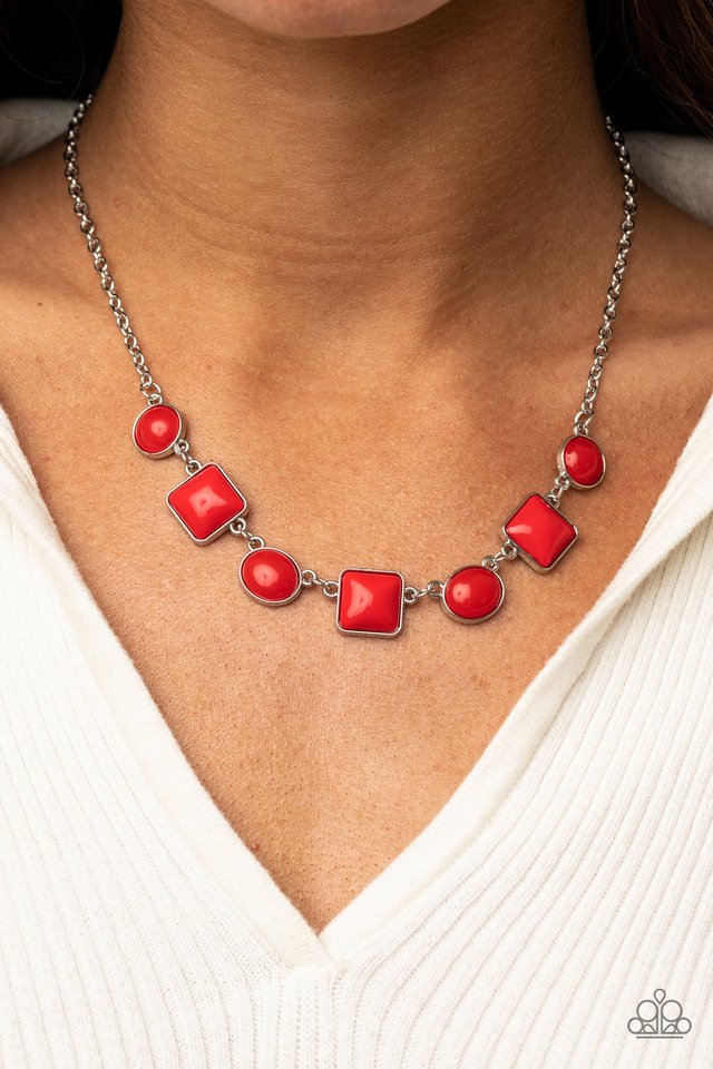 ​Trend Worthy - Red - Paparazzi Necklace Image