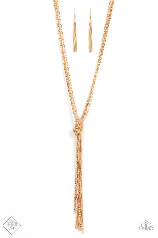 ​KNOT All There - Gold - Paparazzi Necklace Image