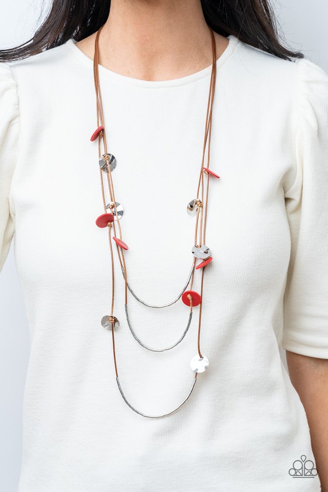 ​Alluring Luxe - Red - Paparazzi Necklace Image