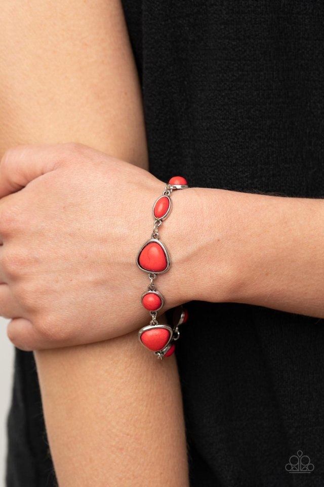 Eco-Friendly Fashionista - Red - Paparazzi Bracelet Image