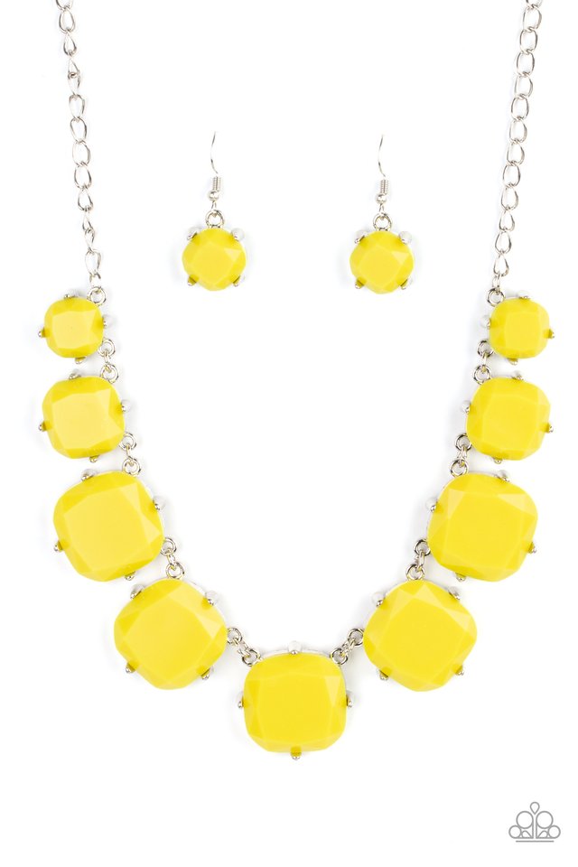 ​​Prismatic Prima Donna - Yellow - Paparazzi Necklace Image