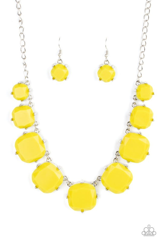 ​​Prismatic Prima Donna - Yellow - Paparazzi Necklace Image
