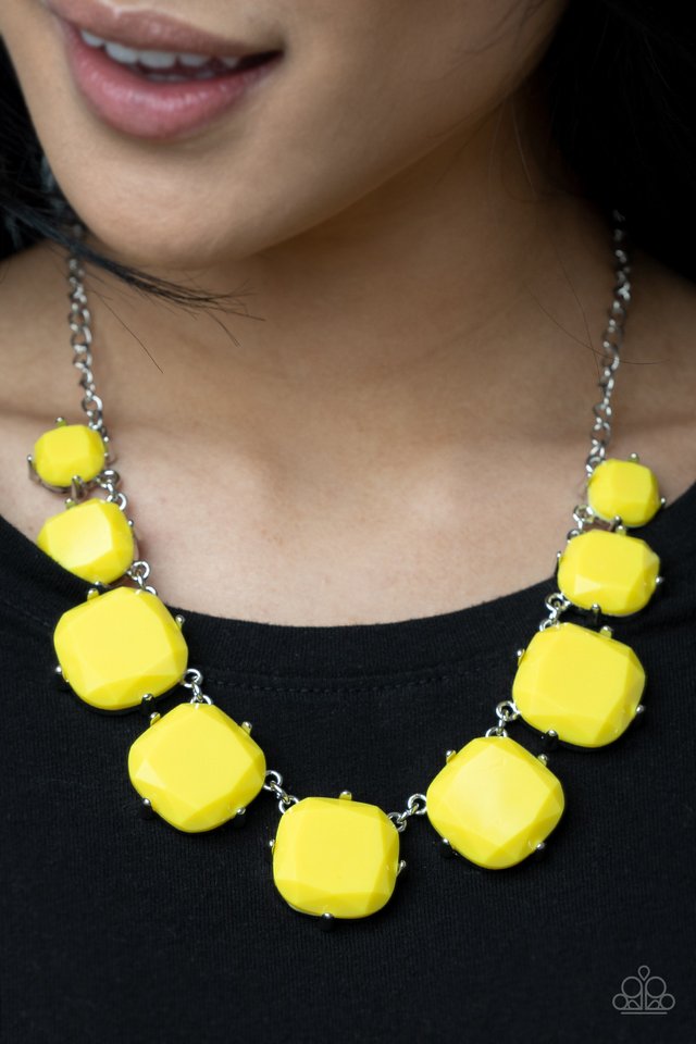 ​​Prismatic Prima Donna - Yellow - Paparazzi Necklace Image