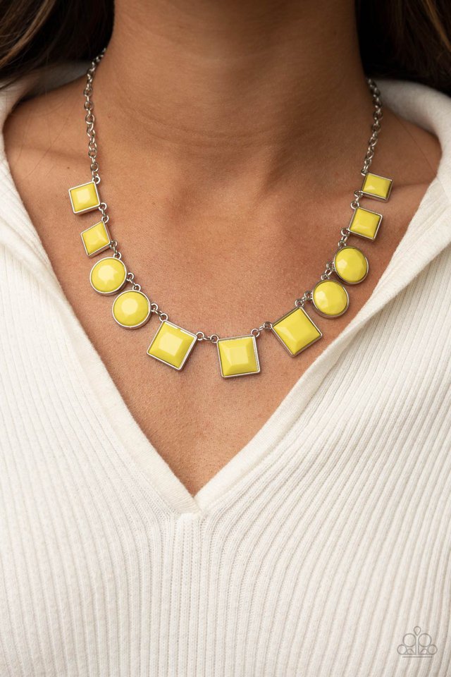 ​Tic Tac TREND - Yellow - Paparazzi Necklace Image