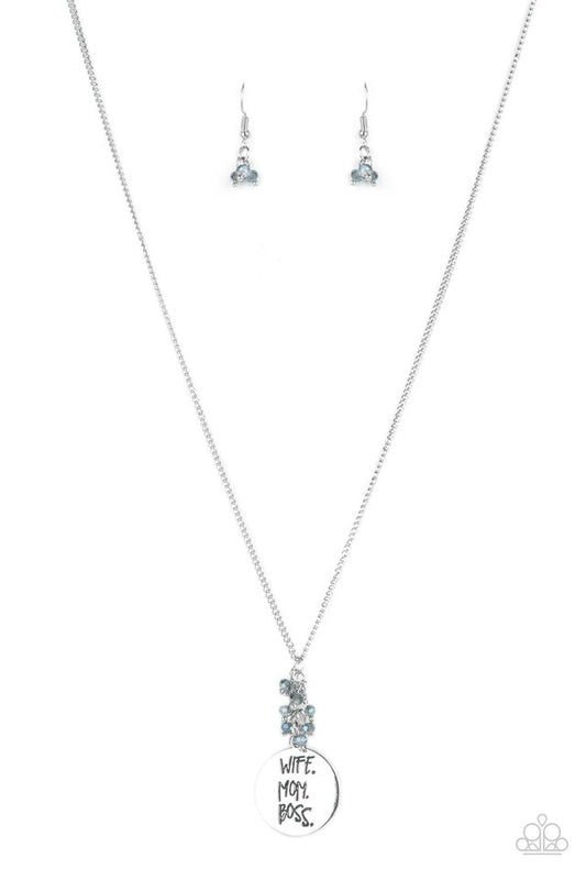 Words To Live By - Blue - Paparazzi Necklace Image