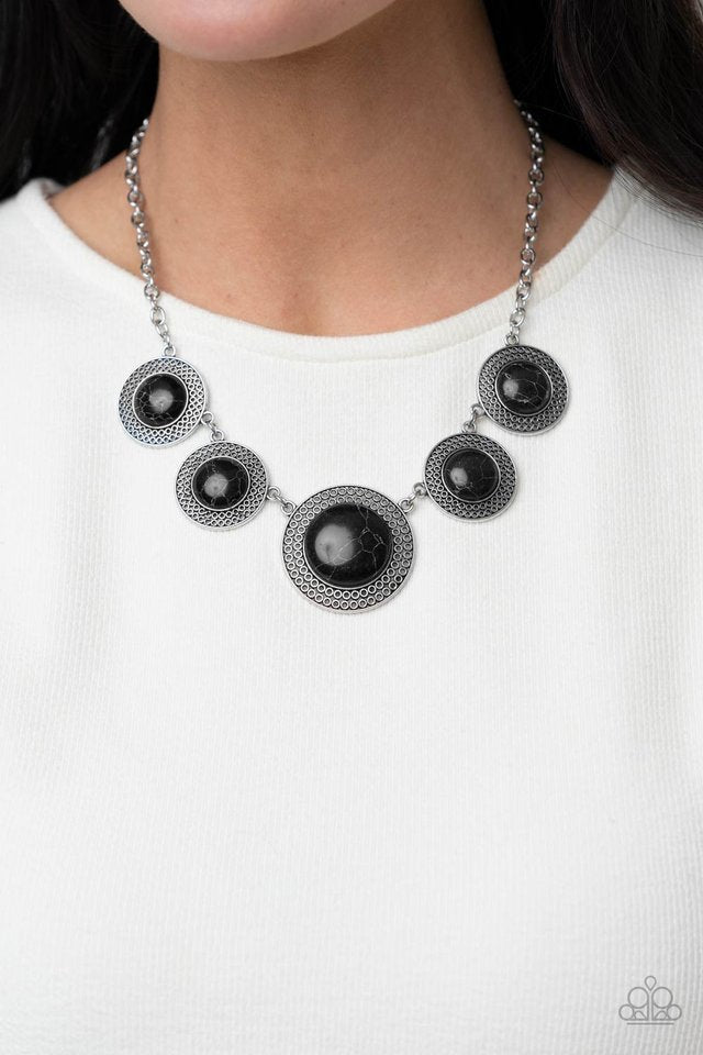 ​​Circle The Wagons - Black - Paparazzi Necklace Image