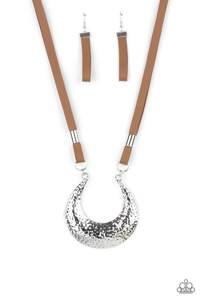 Majorly Moonstruck - Brown - Paparazzi Necklace Image