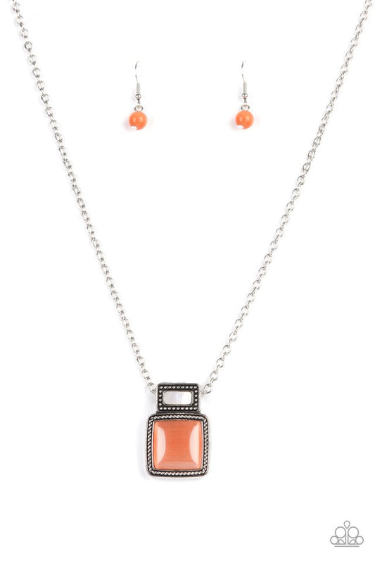 ​Ethereally Elemental - Orange - Paparazzi Necklace Image