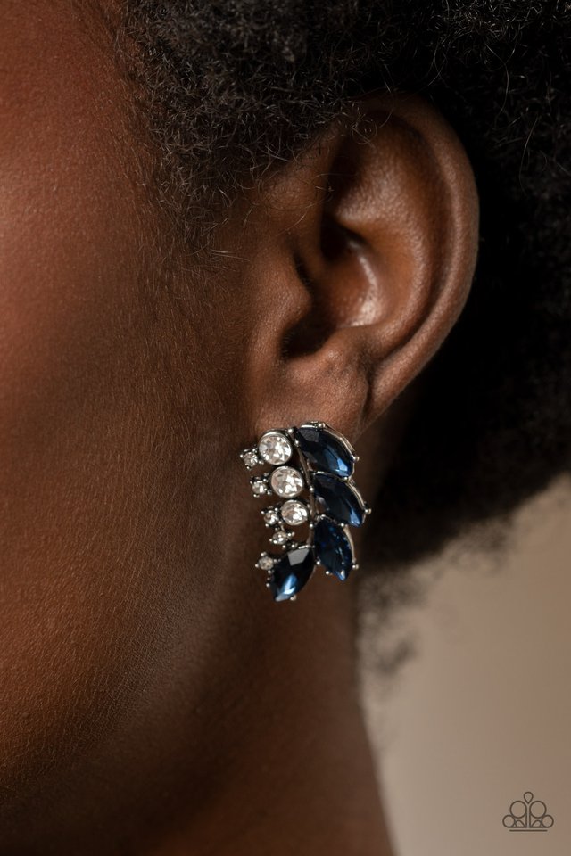 ​Flawless Fronds - Blue - Paparazzi Earring Image