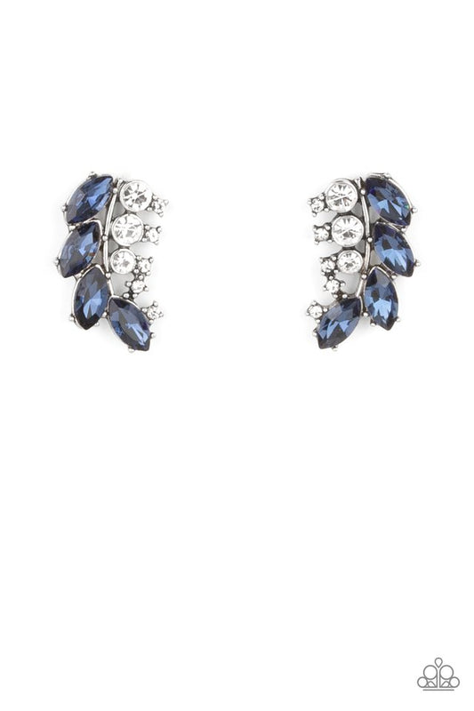 ​Flawless Fronds - Blue - Paparazzi Earring Image